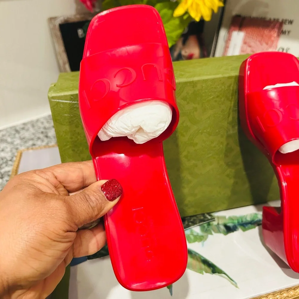 Gucci Women's Bold Red Slide Sandals